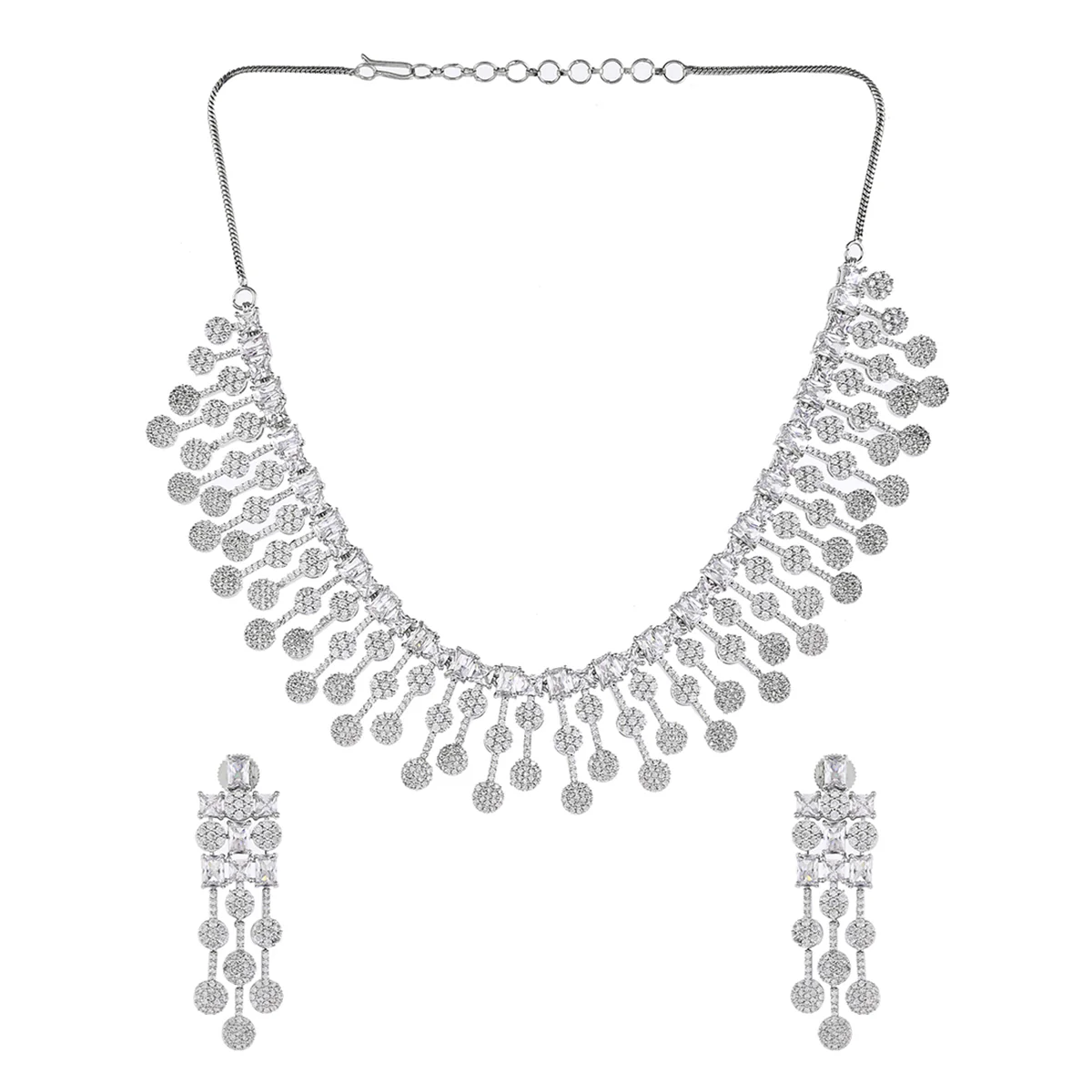 CZ Elegance Heavily Embellished Jewellery Set - Image 3