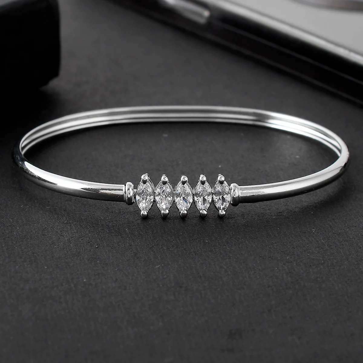 CZ Elegance Marquise Cut White Zirconia Bracelet