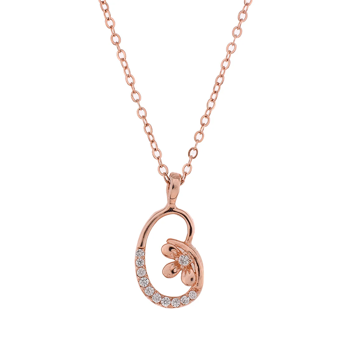 CZ Elegance Round Cut Clear Zirconia Pendant - Image 4