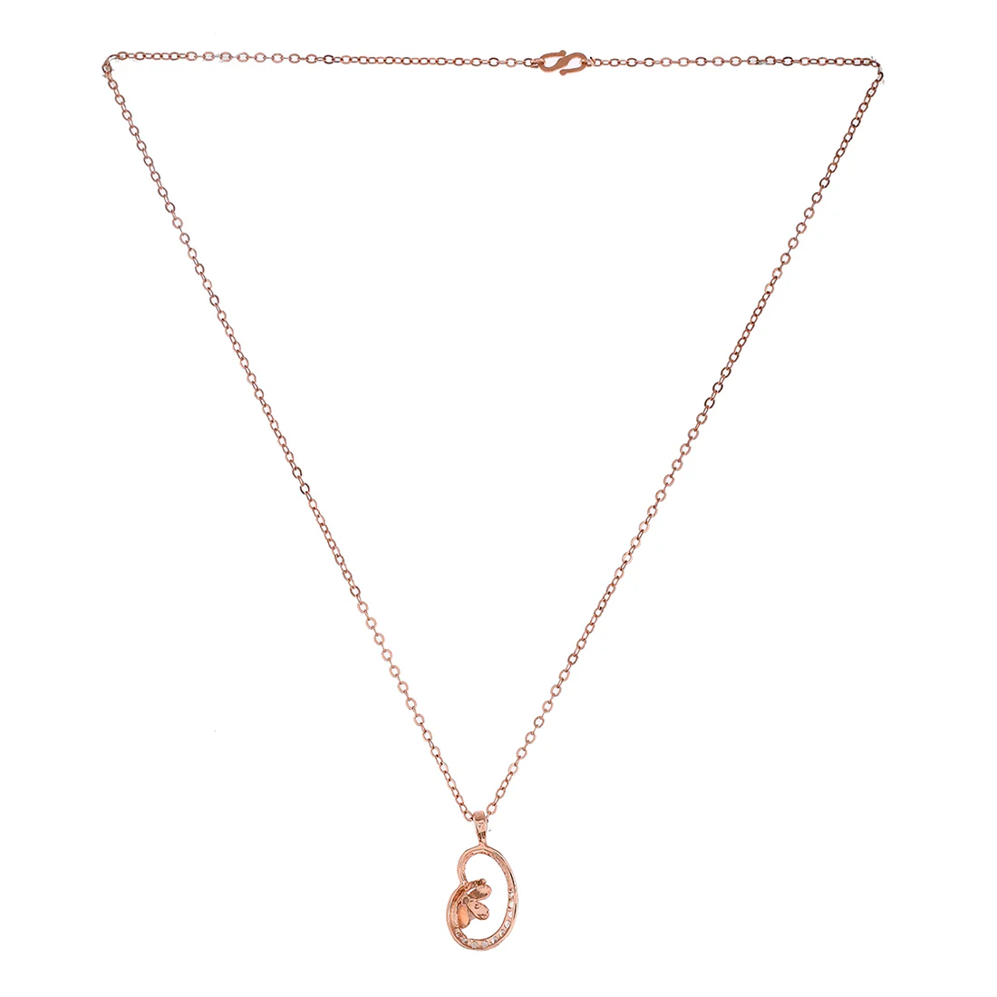 CZ Elegance Round Cut Clear Zirconia Pendant - Image 5