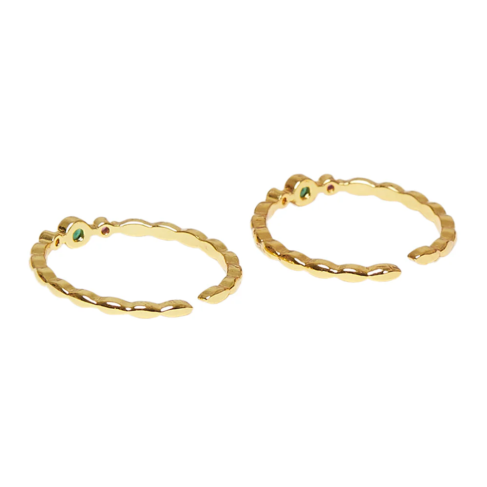 CZ Elegant Toe Rings - Image 4