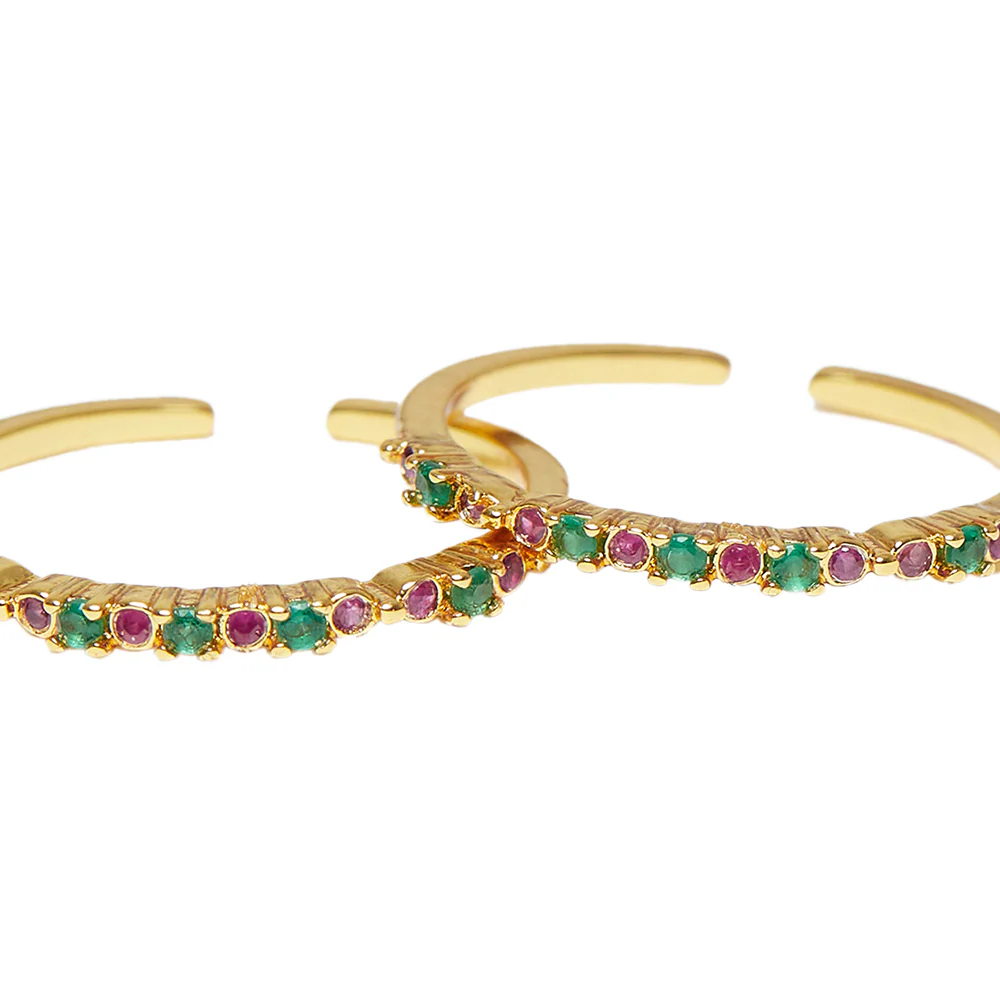 CZ Embellished Pair of Toe Rings - Image 5