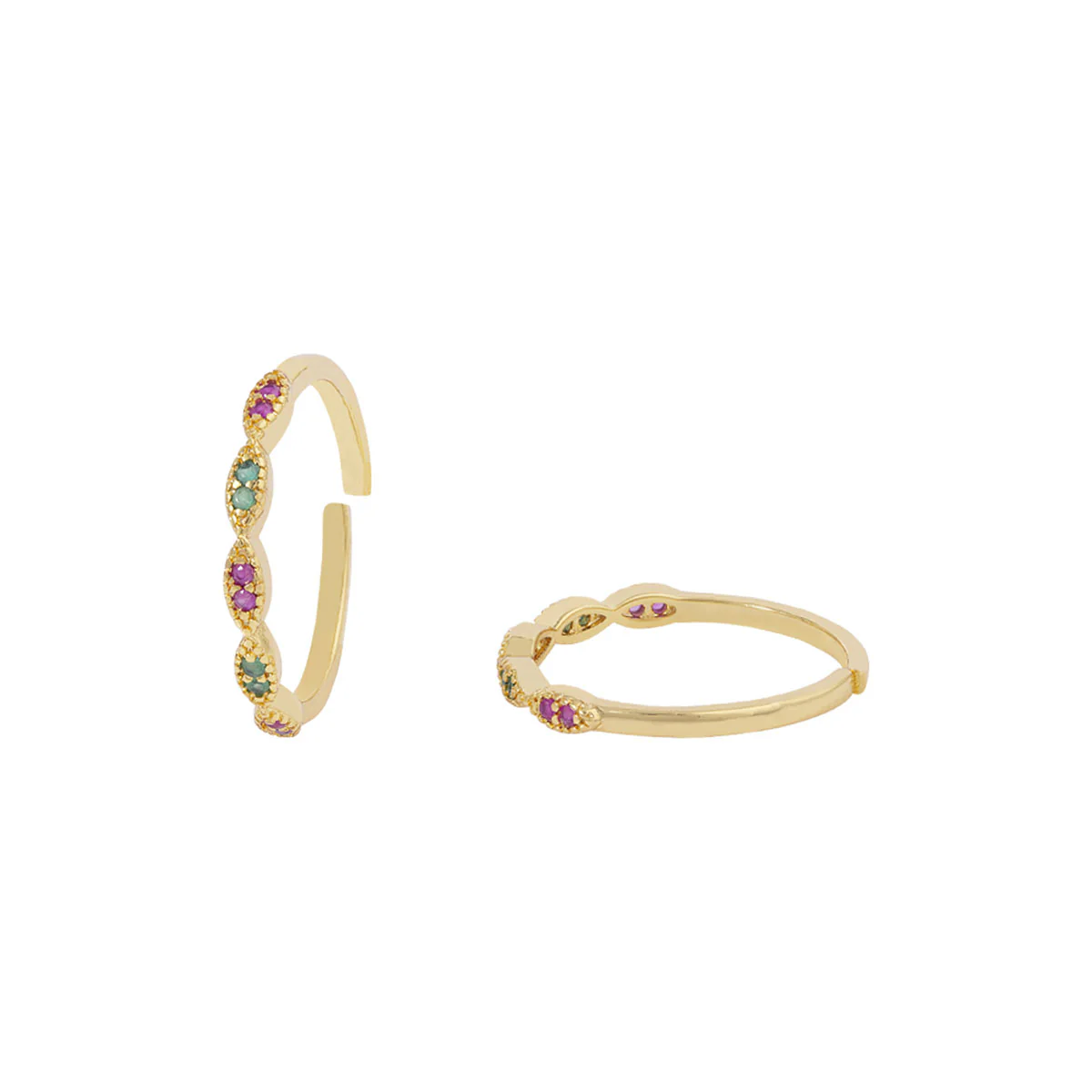 CZ Gems Adorned Brass Toe Rings - Image 4