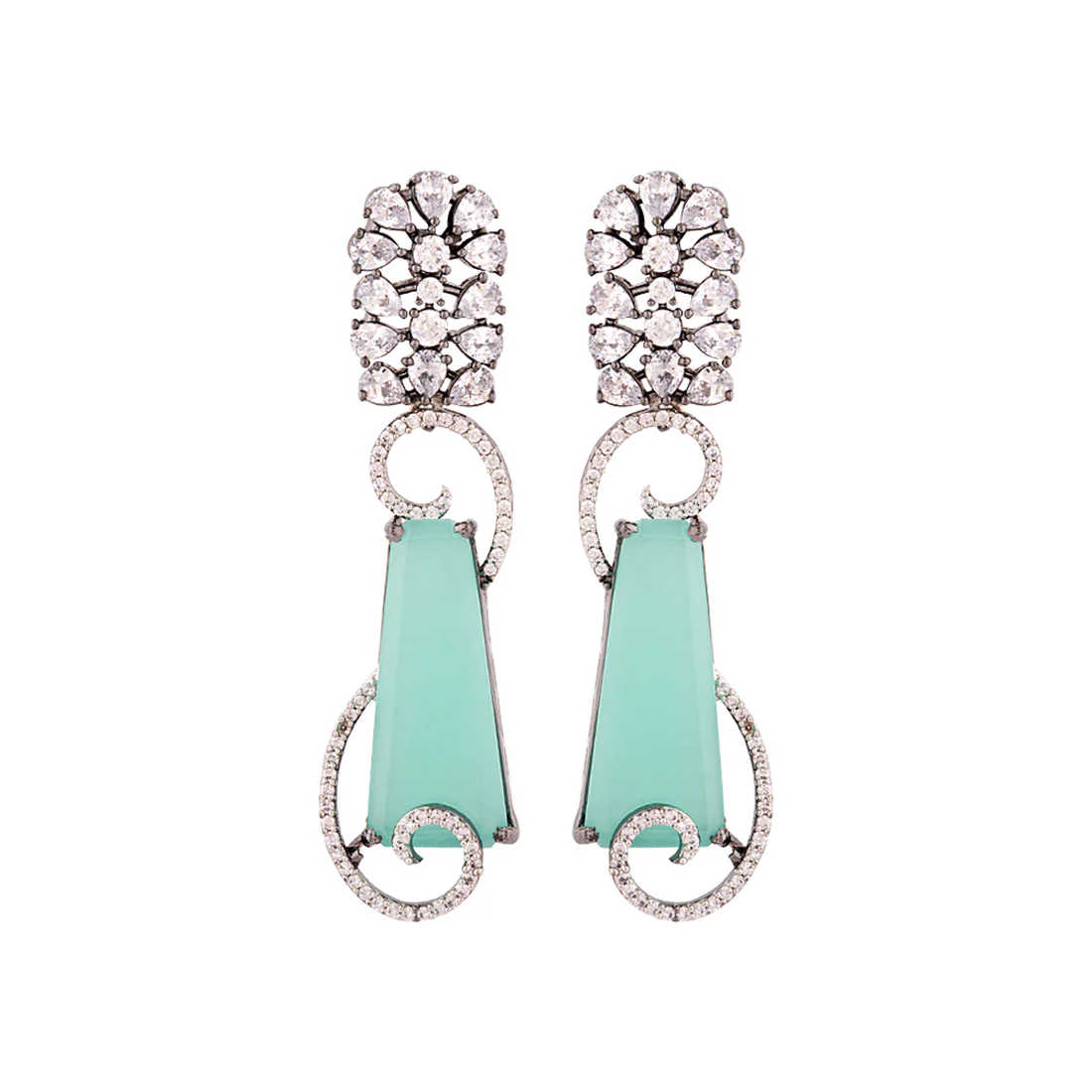 CZ Gems Adorned Earrings - Image 3