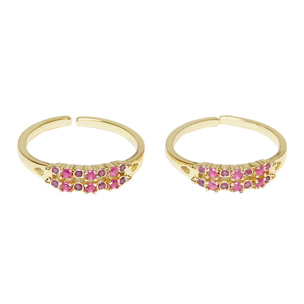 CZ Gems Round Toe Rings - Image 3