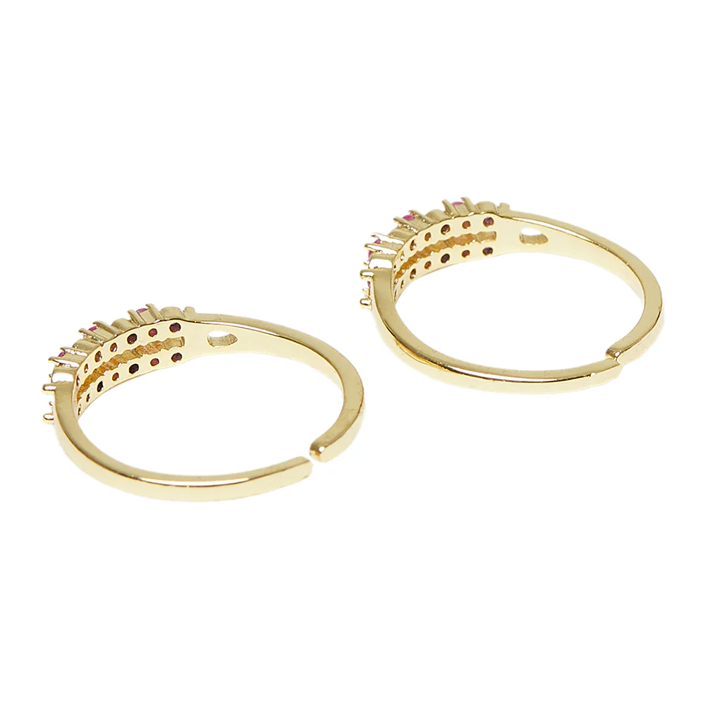 CZ Gems Round Toe Rings - Image 4