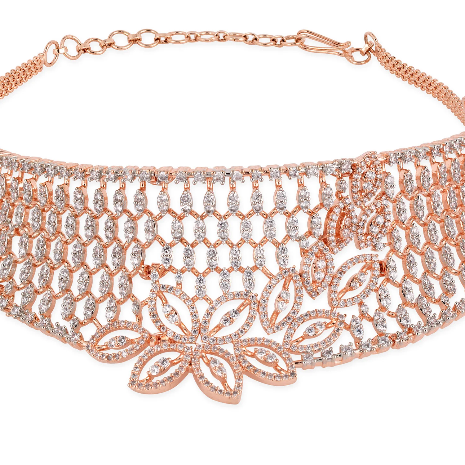 Marquise Cut Zirconia Choker Jewellery Set - Image 4
