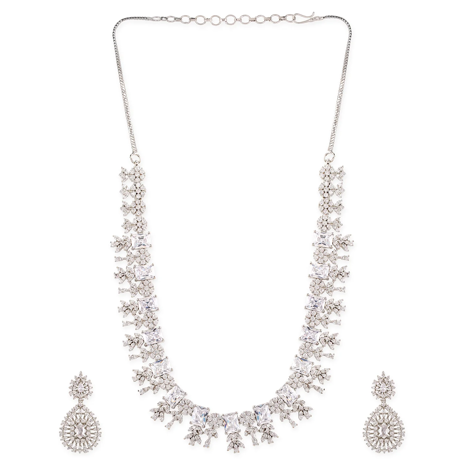 Heavily Embellished CZ Jewellery Set - Image 4