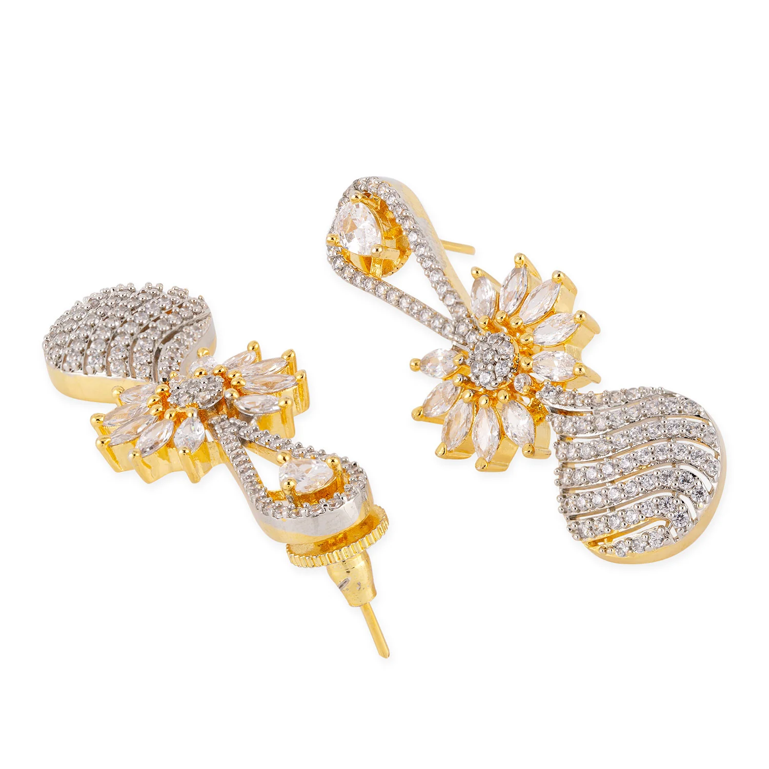 Floral Motifs Zircons Jewellery Set - Image 6