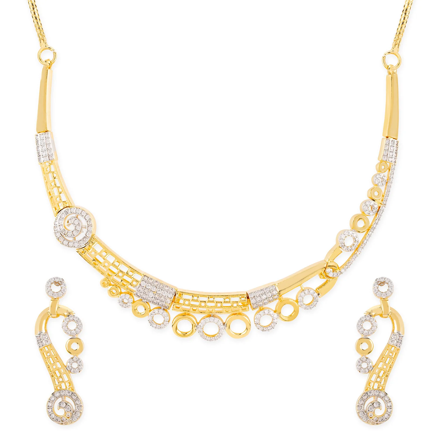 Gold Plated Geometric Jewellery Set - Image 3
