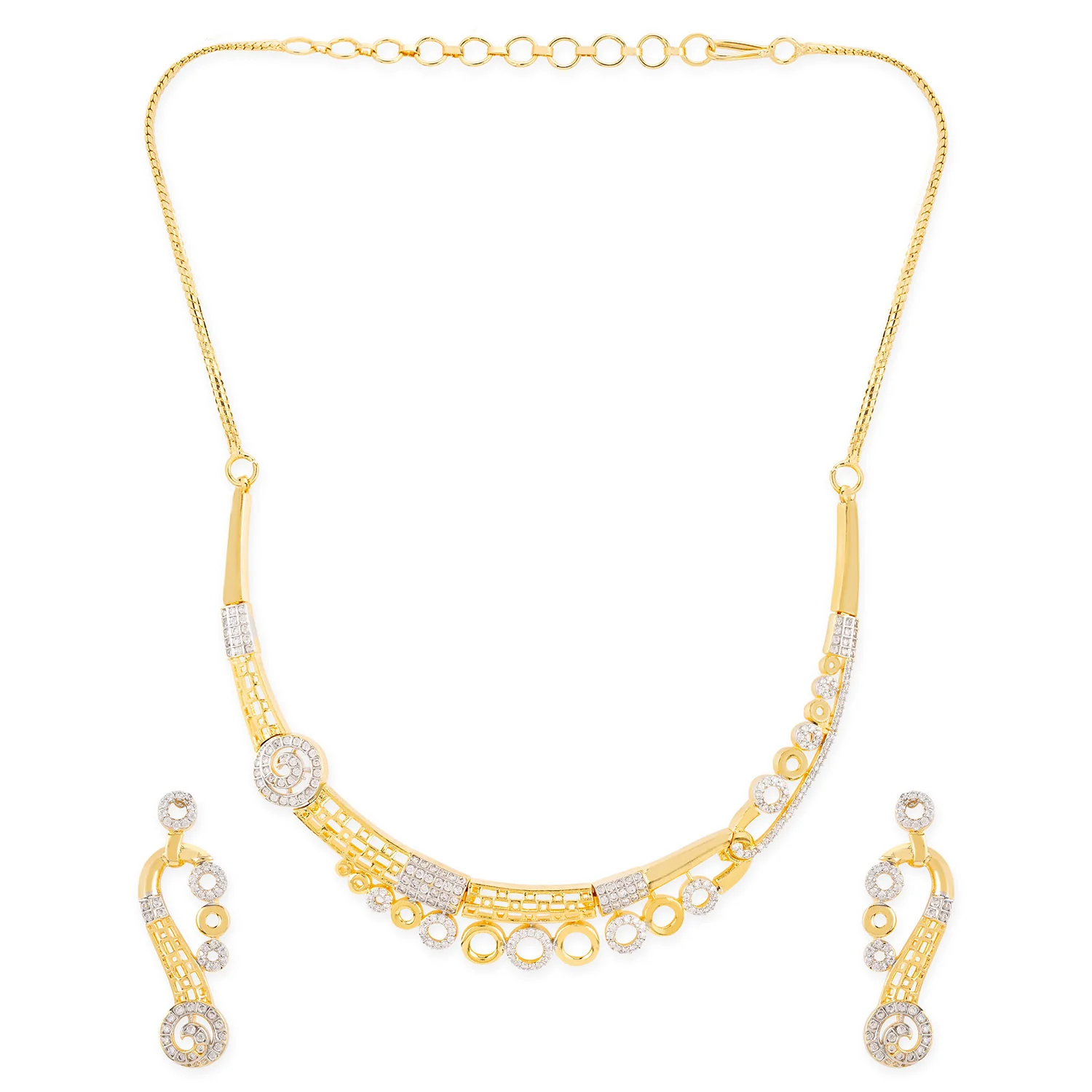 Gold Plated Geometric Jewellery Set - Image 4