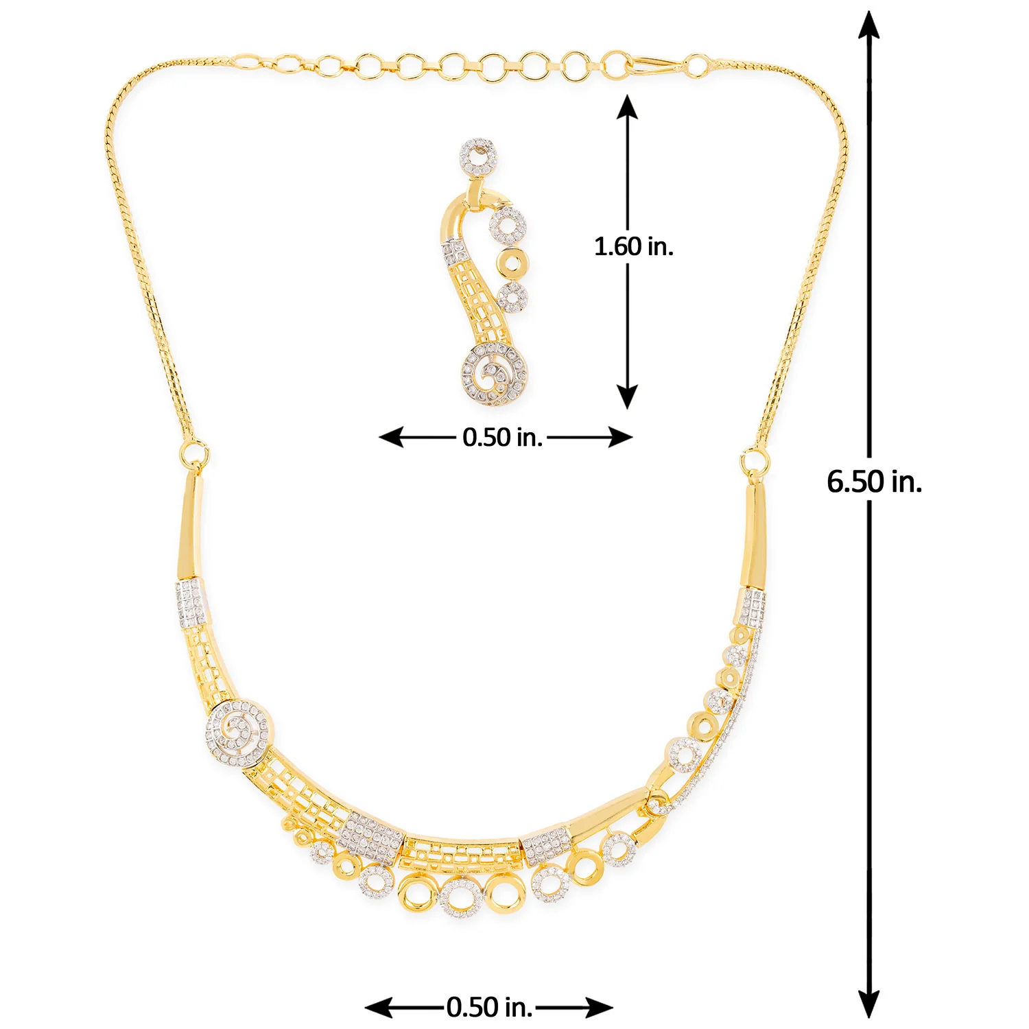 Gold Plated Geometric Jewellery Set - Image 7