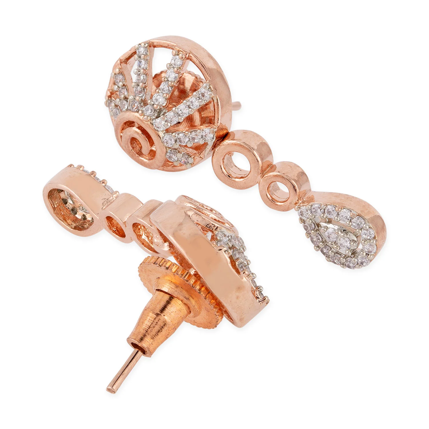 Geometric Pattern CZ Jewellery Set - Image 6