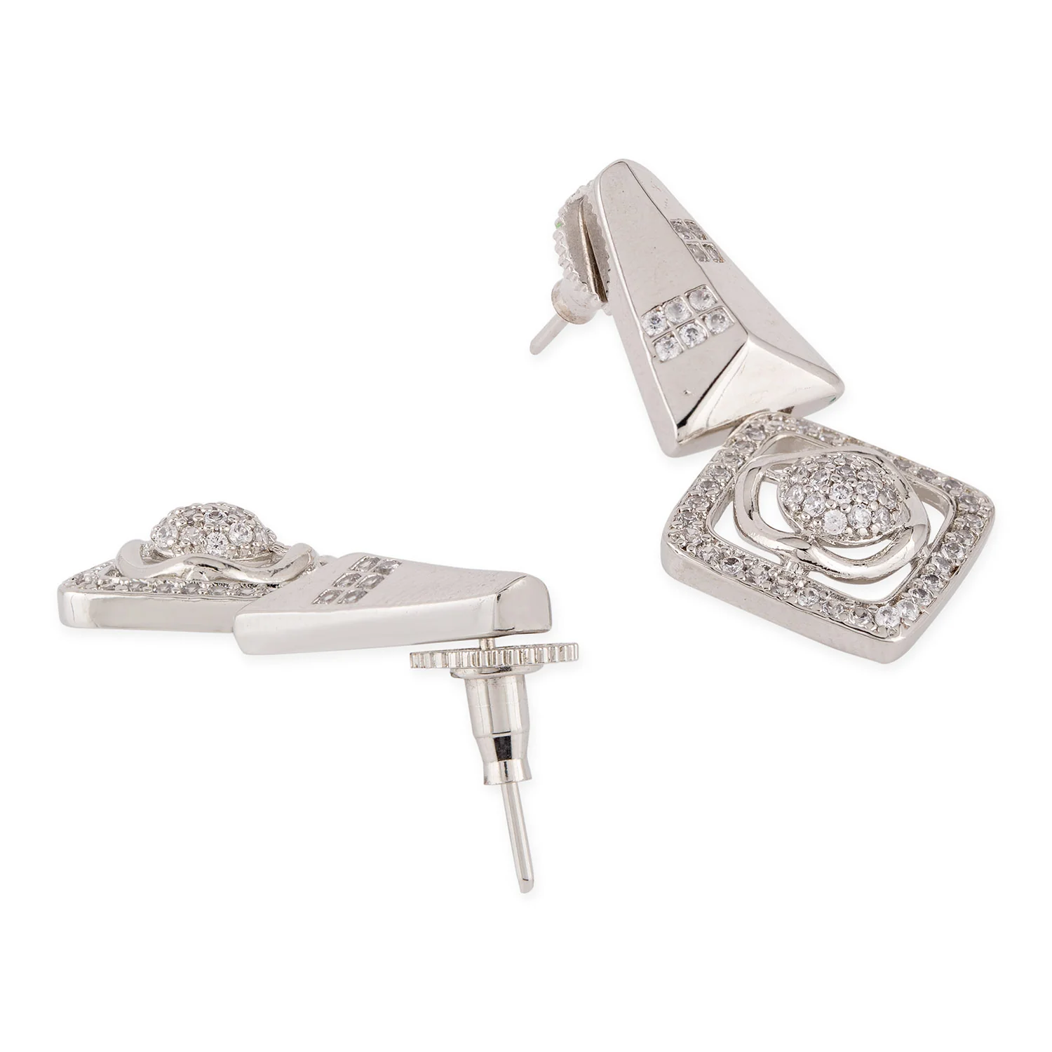 Cluster Setting CZ Geometric Jewellery Set - Image 6