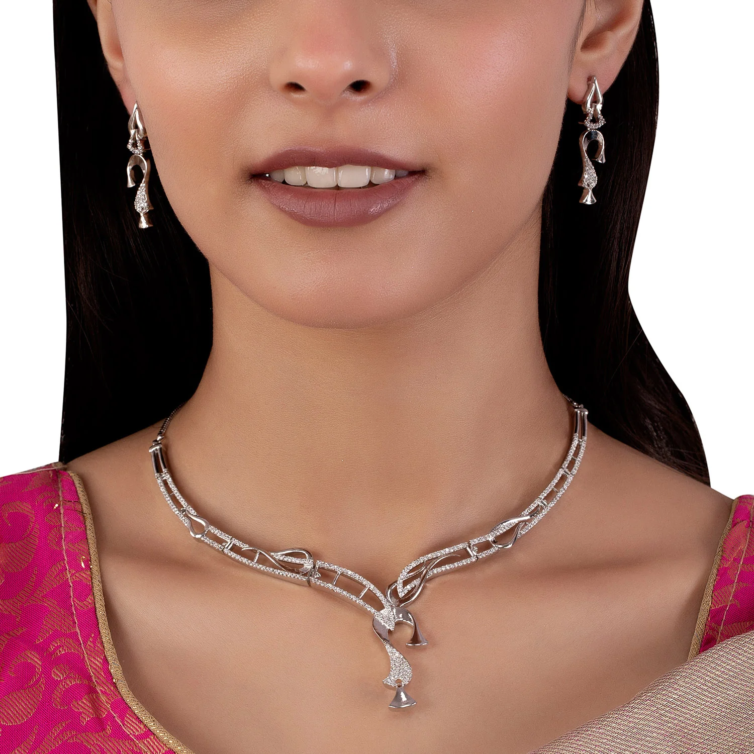 Contemporary Zirconia Gemstones Jewellery Set - Image 2