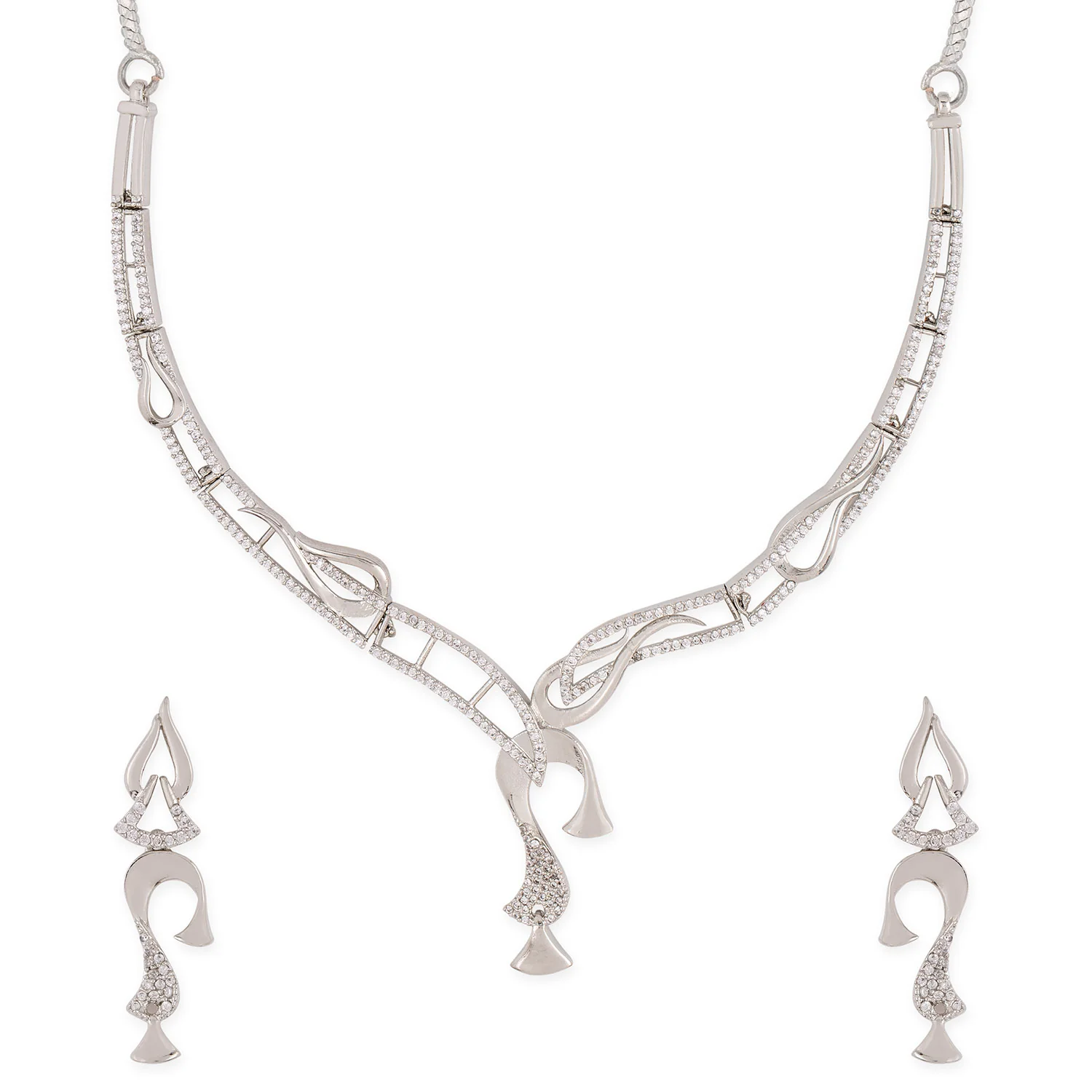 Contemporary Zirconia Gemstones Jewellery Set - Image 3
