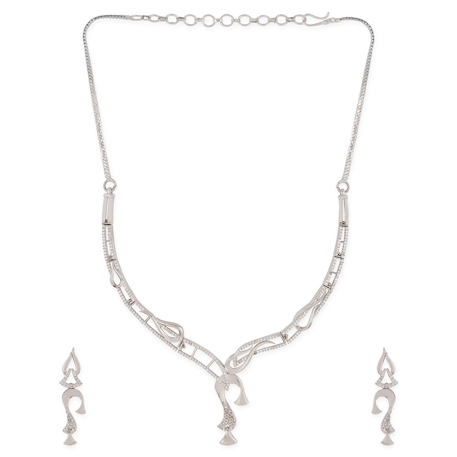 Contemporary Zirconia Gemstones Jewellery Set - Image 4