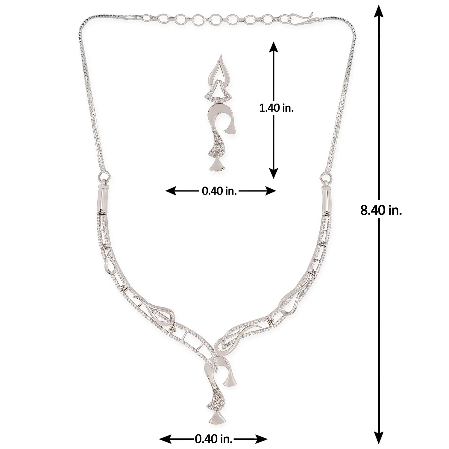 Contemporary Zirconia Gemstones Jewellery Set - Image 7
