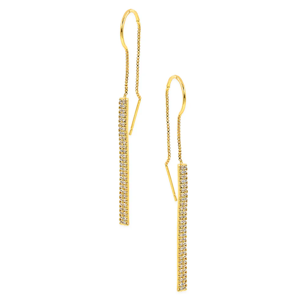 CZ Gold Plated Beautiful Earrings - Image 3