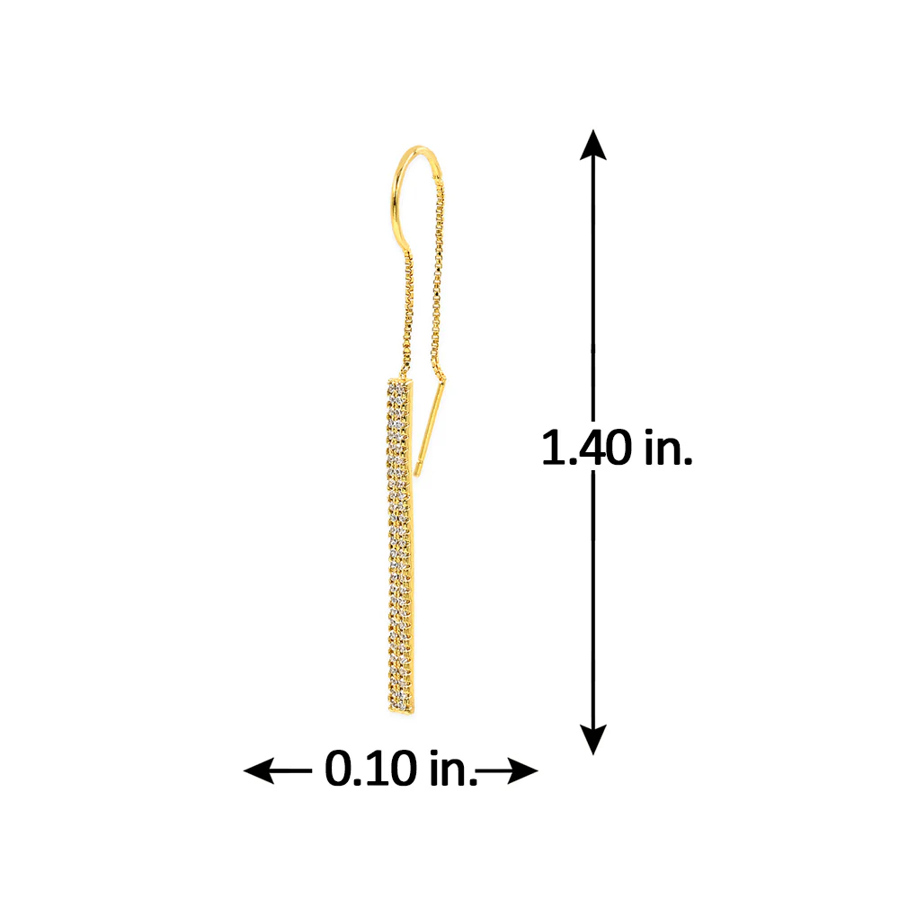 CZ Gold Plated Beautiful Earrings - Image 5
