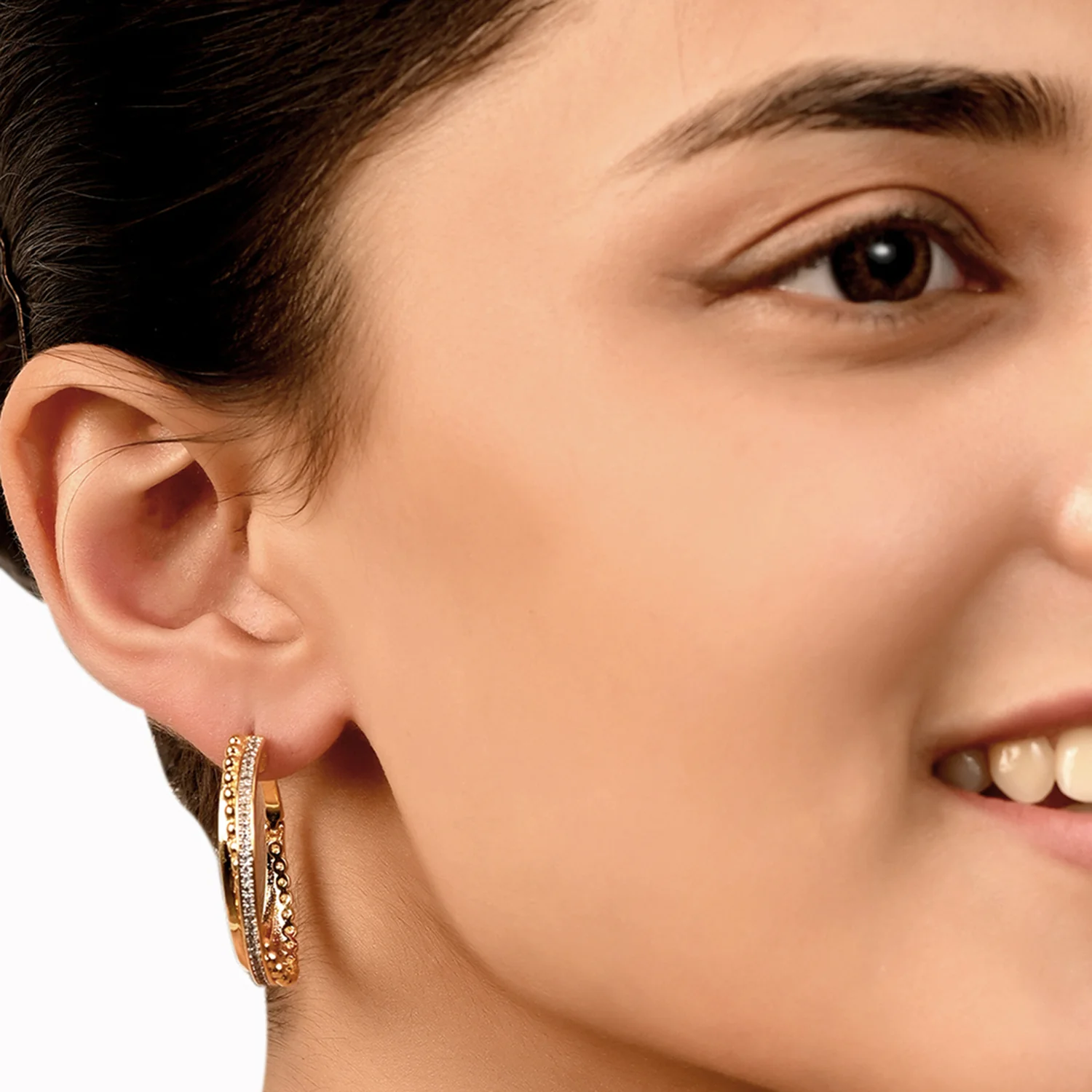 CZ Hoop Earrings - Image 2