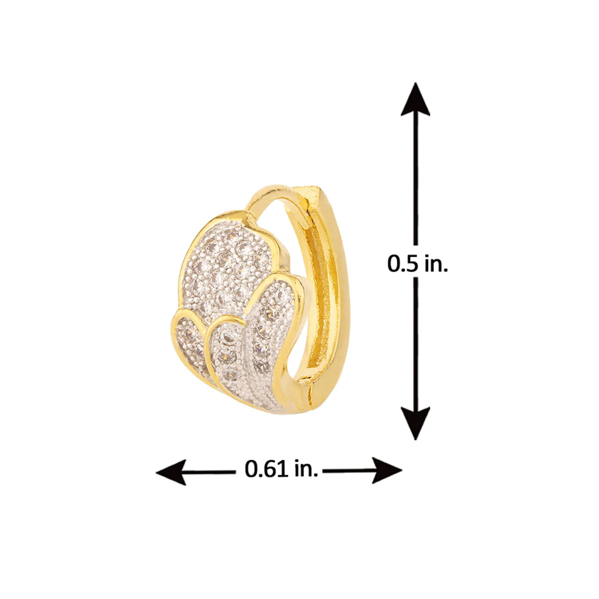 CZ Lightly Embellished Baali Earrings - Image 5