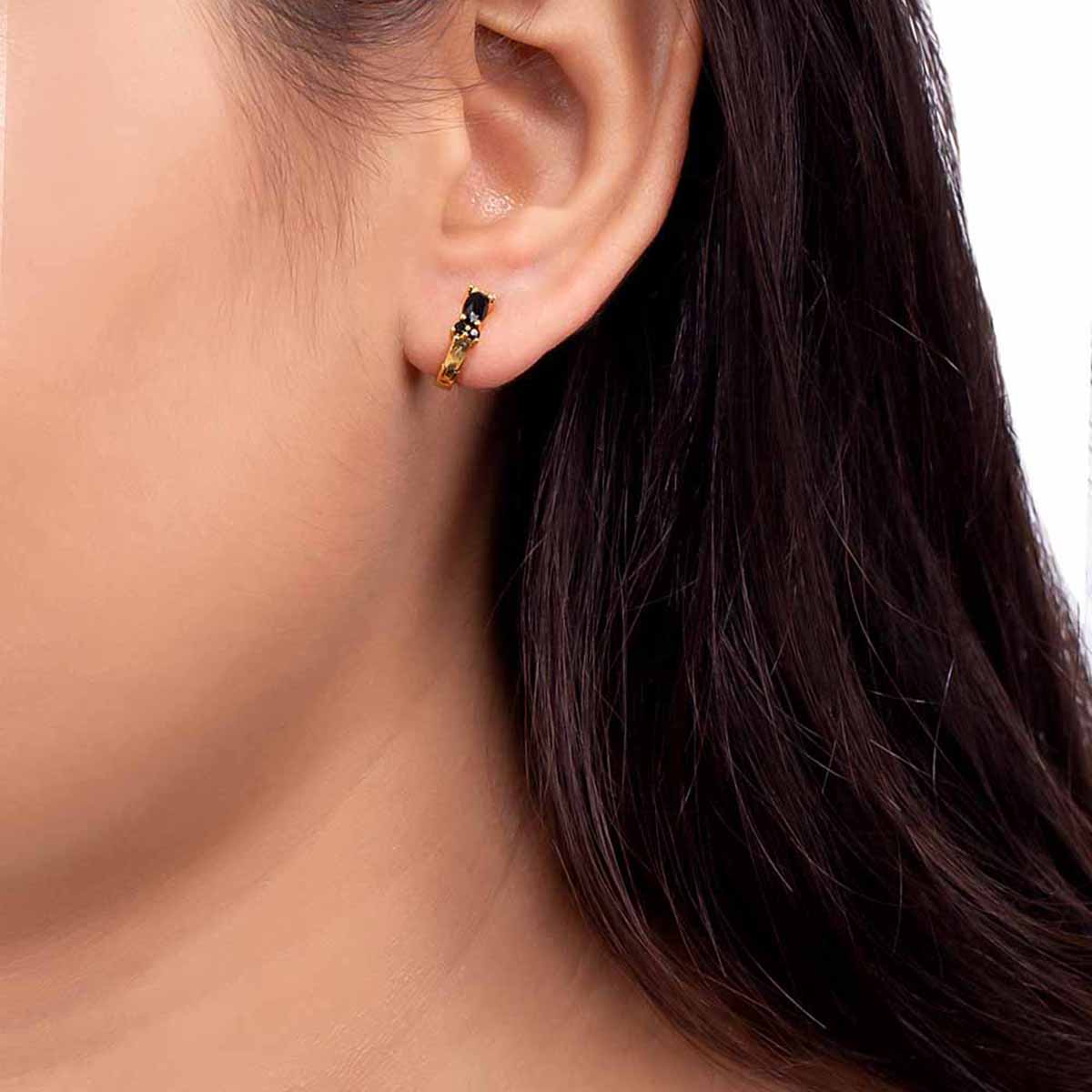 CZ Lightly Embellished Earrings - Image 2