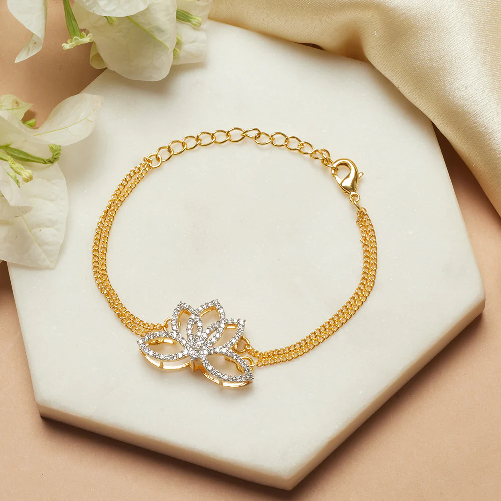 Shimmering Floret CZ Beautiful Mangalsutra Bracelet
