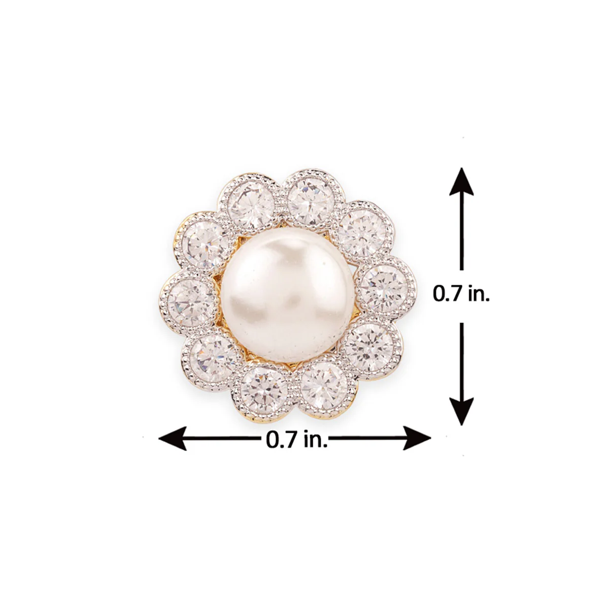 CZ Pearl Stud Earrings - Image 6