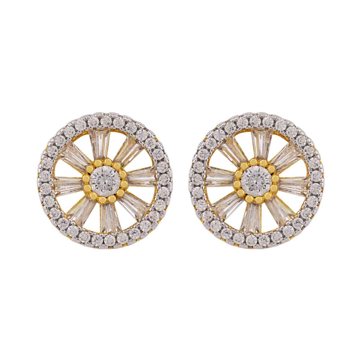 CZ Spokes and Wheels Earrings - Image 3