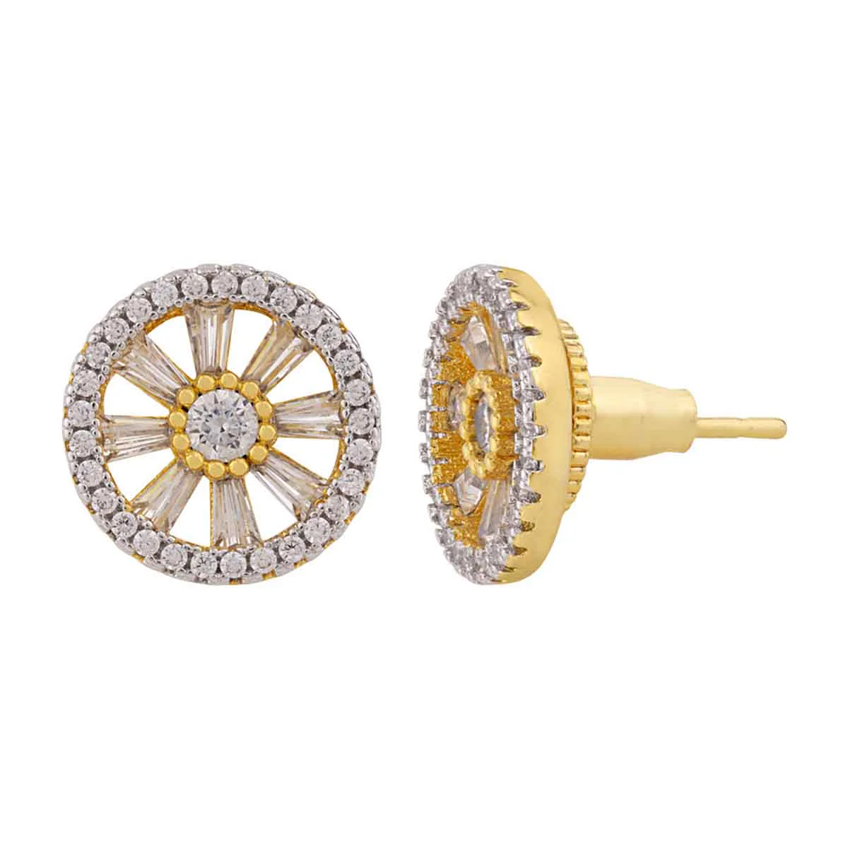 CZ Spokes and Wheels Earrings - Image 4
