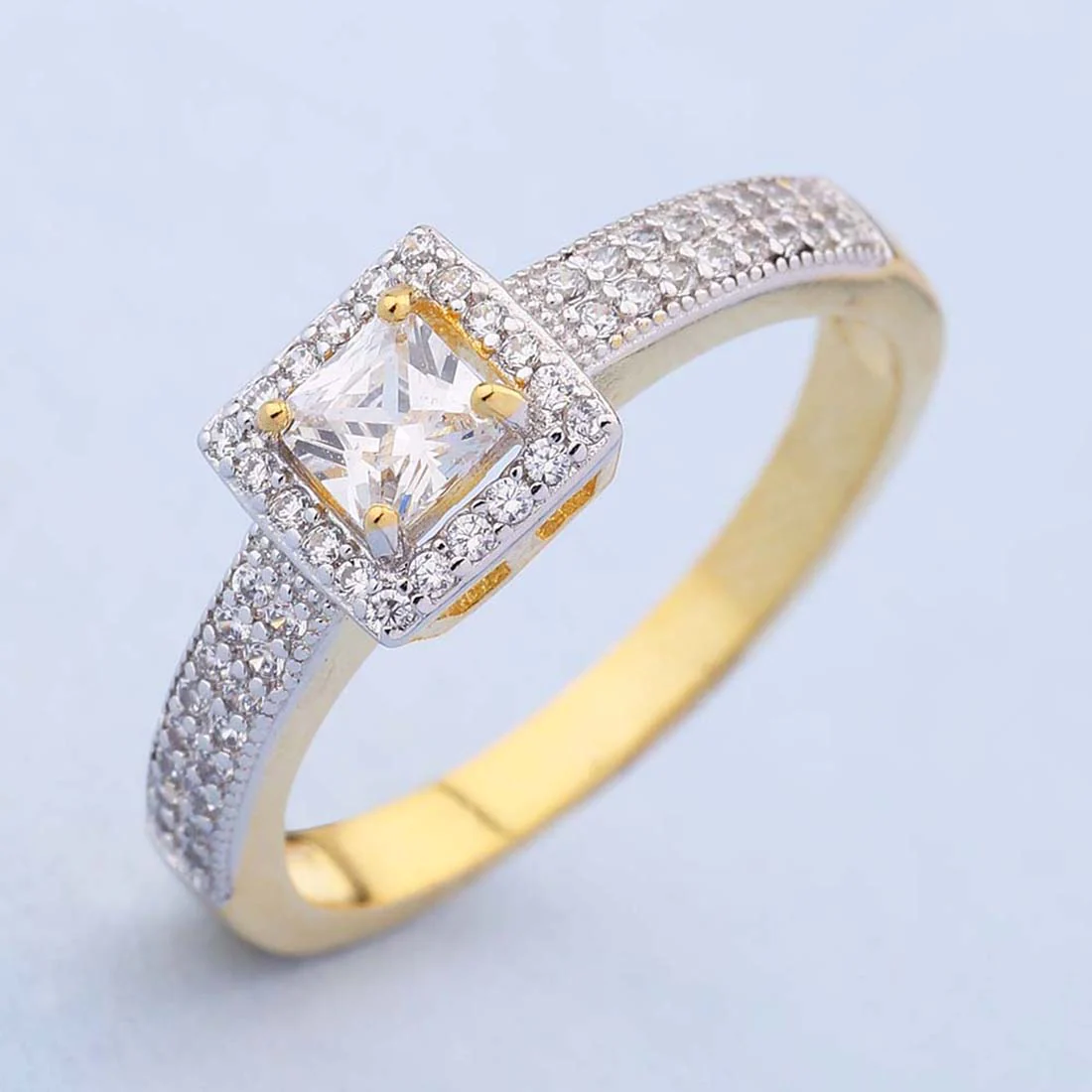 CZ Square Design Ring For Women