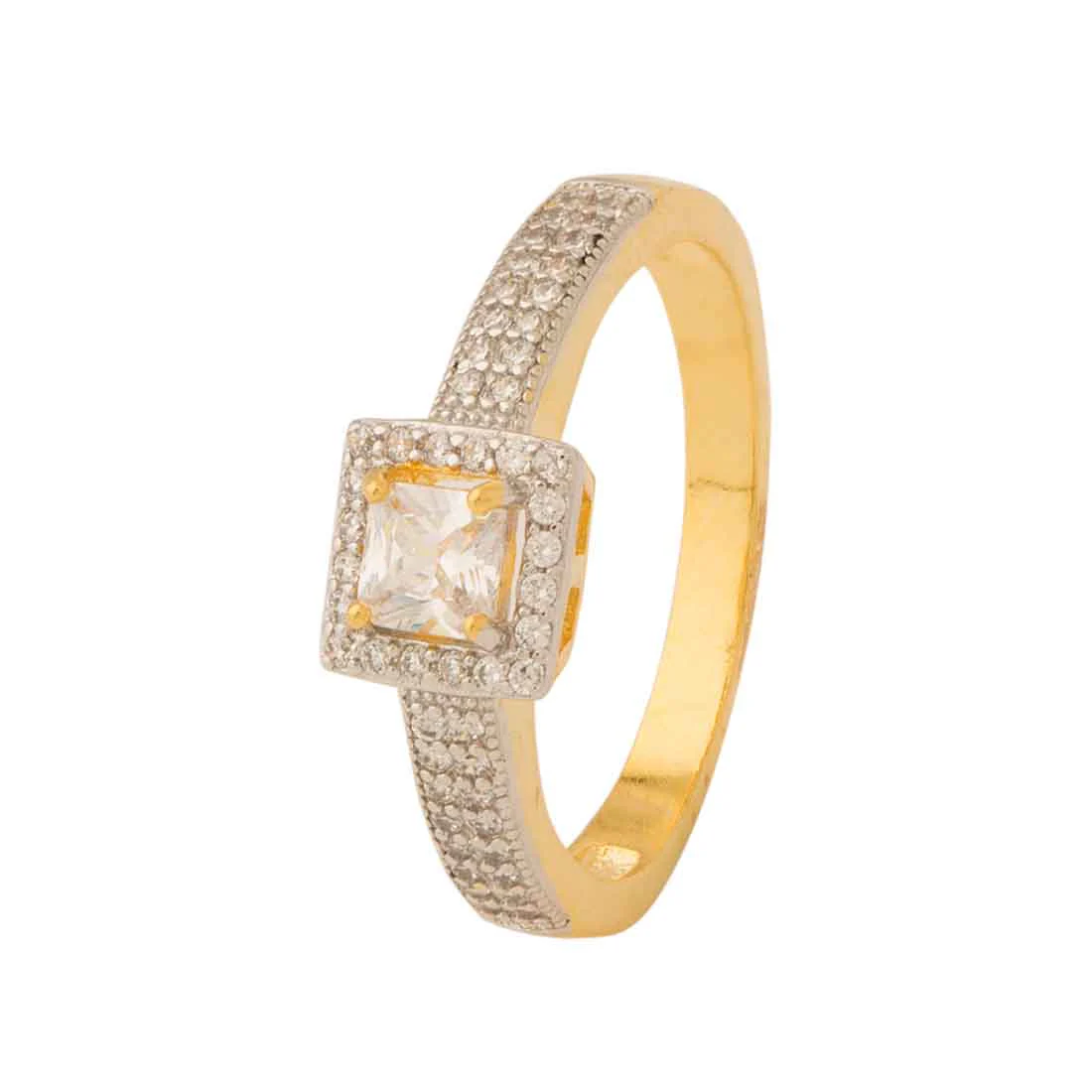 CZ Square Design Ring For Women - Image 2