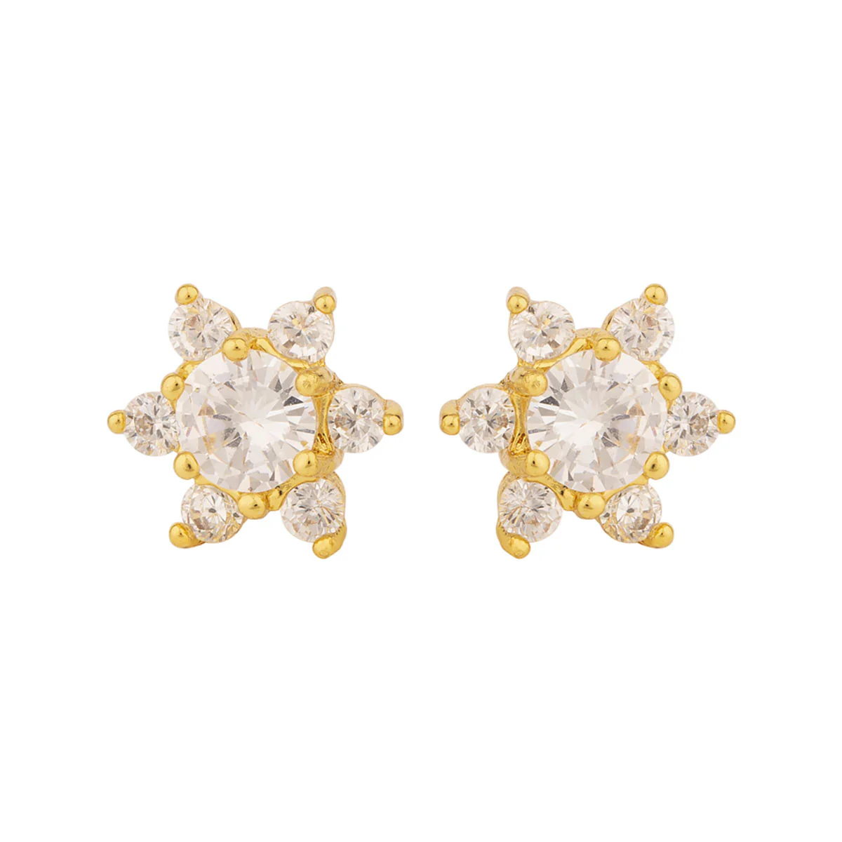 CZ Star Motif Earrings - Image 3