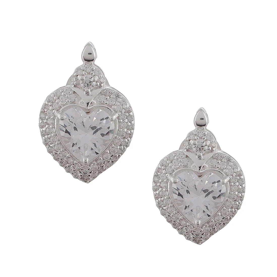 CZ Studded 925 Sterling Silver Pendant Set - Image 7