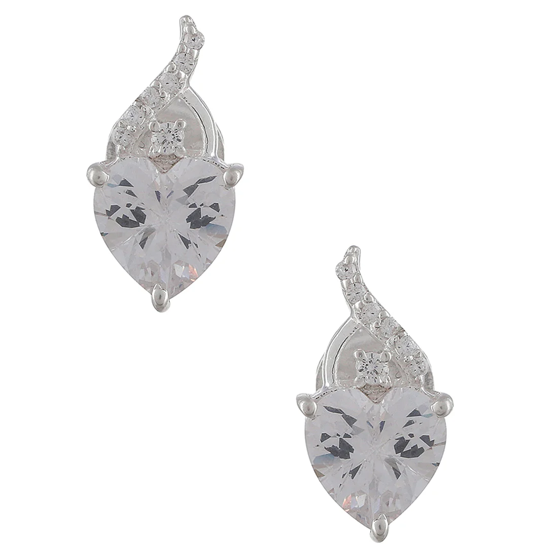 CZ Studded Pendant 925 Sterling Silver Set - Image 7
