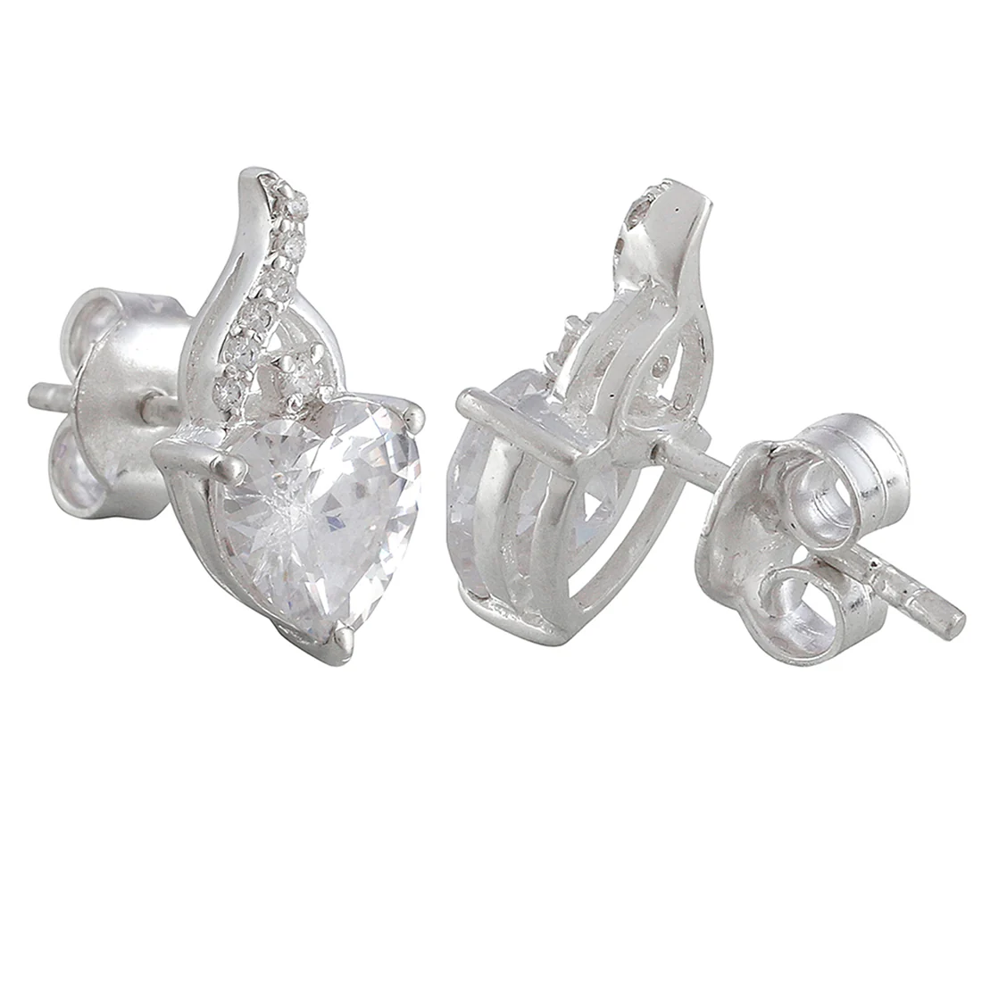 CZ Studded Pendant 925 Sterling Silver Set - Image 8