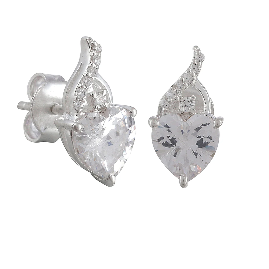 CZ Studded Pendant 925 Sterling Silver Set - Image 9