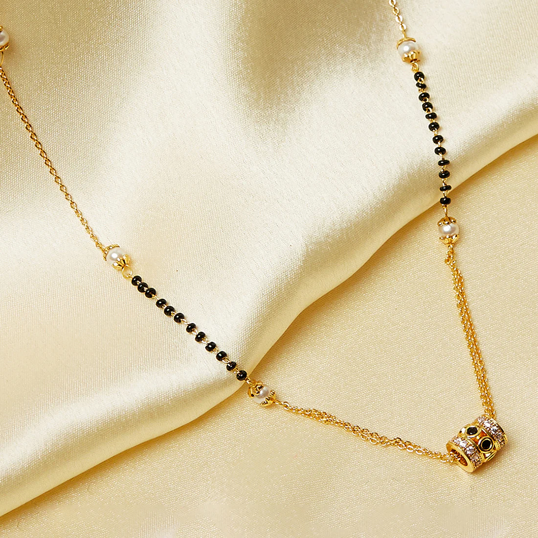 CZ Studded Stylish Mangalsutra Set