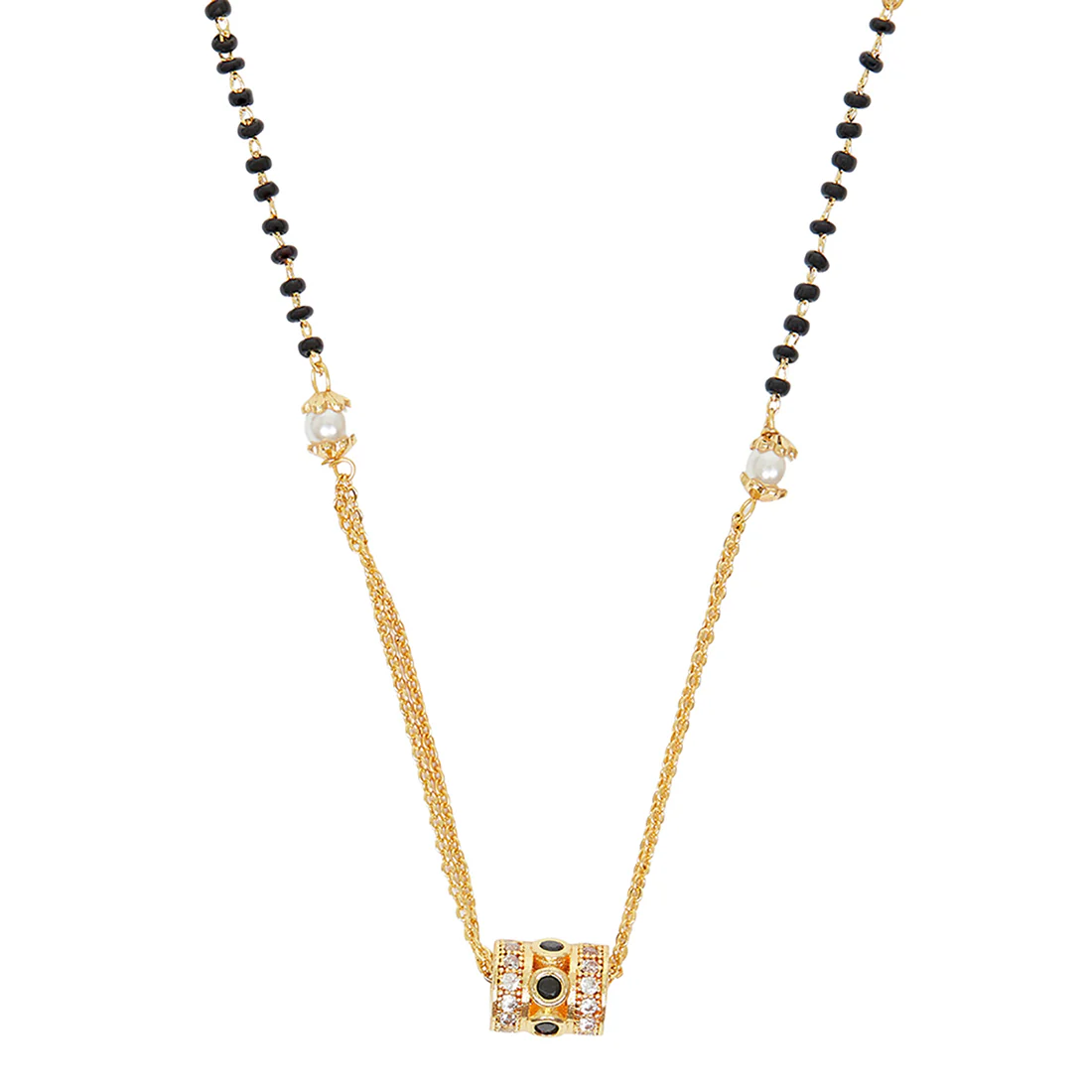 CZ Studded Stylish Mangalsutra Set - Image 4