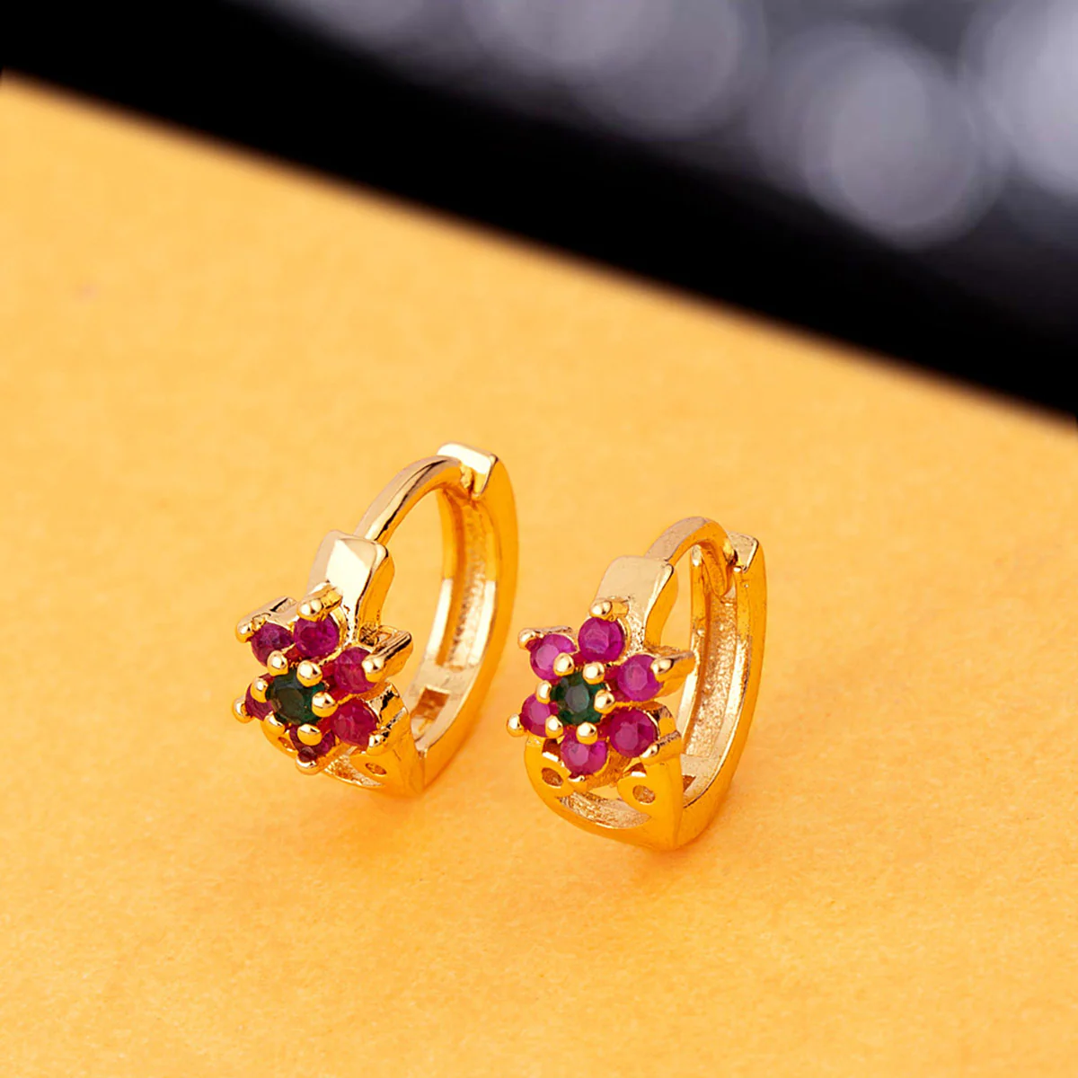 CZ Tiny Flowers Earrings