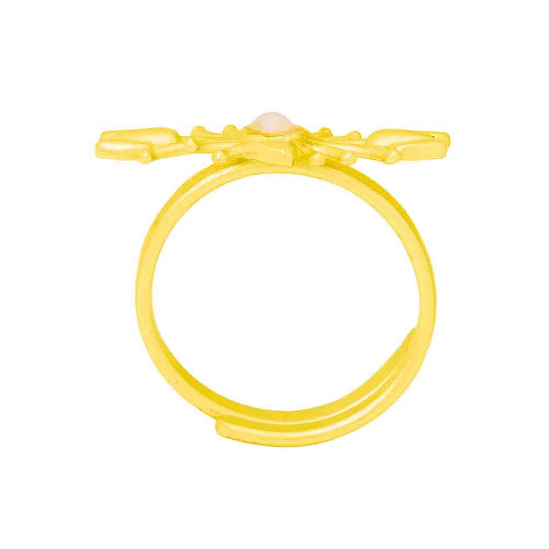 Dainty Floral Gold Plated Finger Ring - Image 5