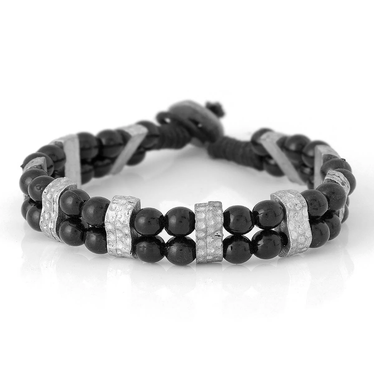 DARE by Voylla Black Beaded Bracelet