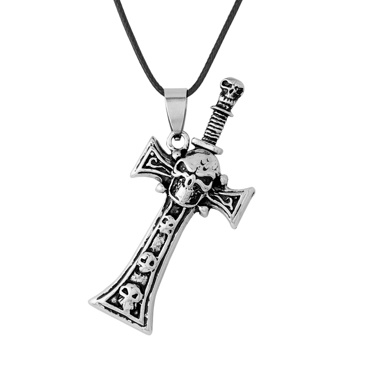 DARE by Voylla Skulls Crucifix Pendant - Image 3