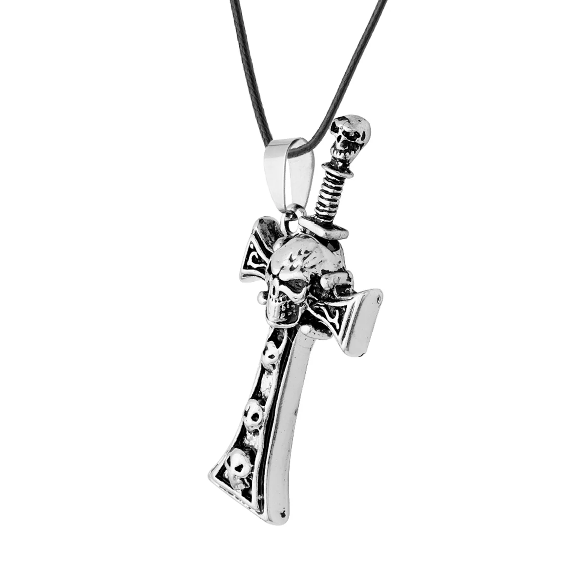 DARE by Voylla Skulls Crucifix Pendant - Image 4