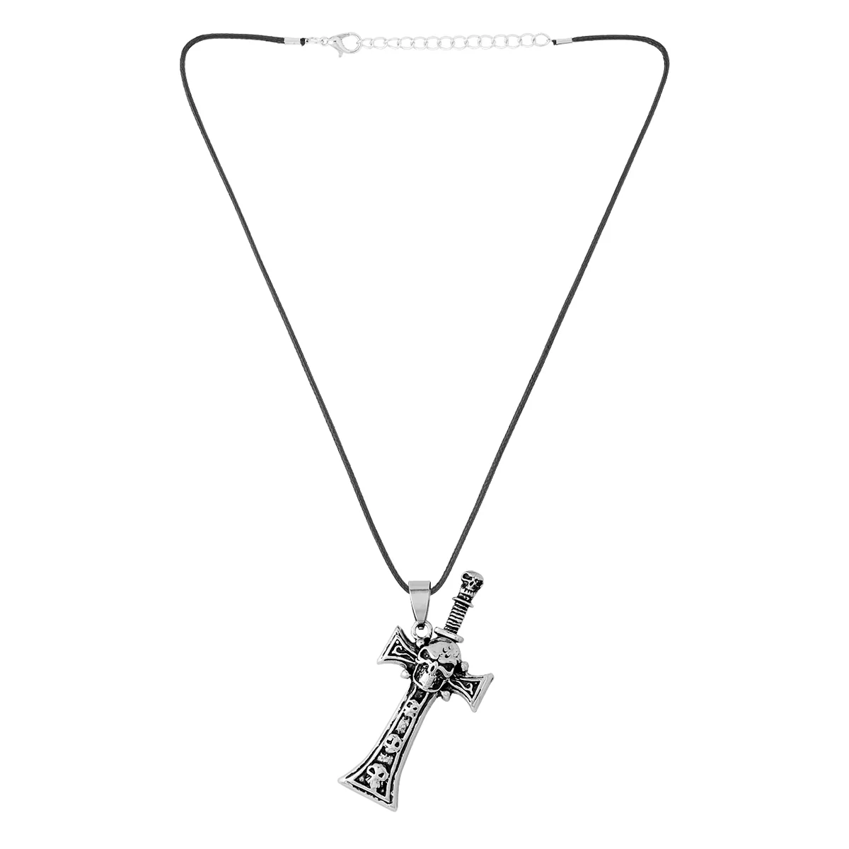 DARE by Voylla Skulls Crucifix Pendant - Image 5