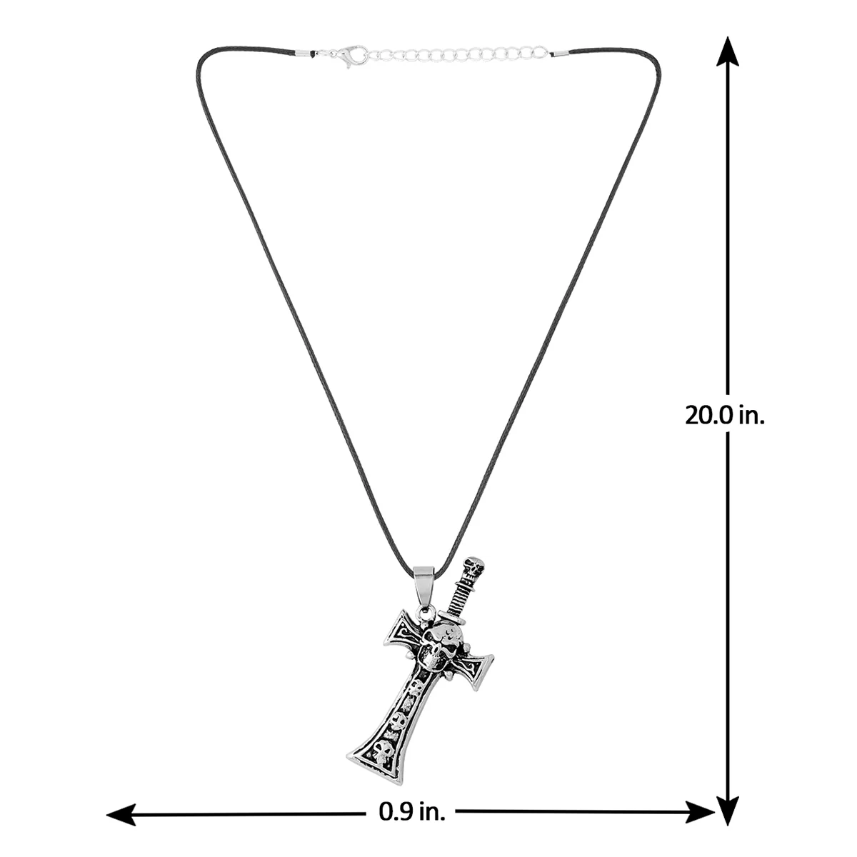 DARE by Voylla Skulls Crucifix Pendant - Image 6