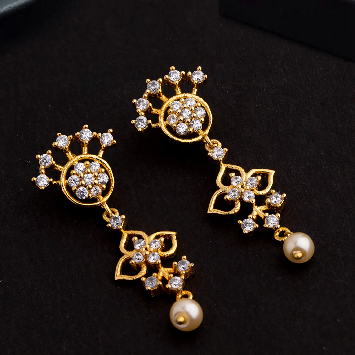 Delicate Brass Drop Earrings