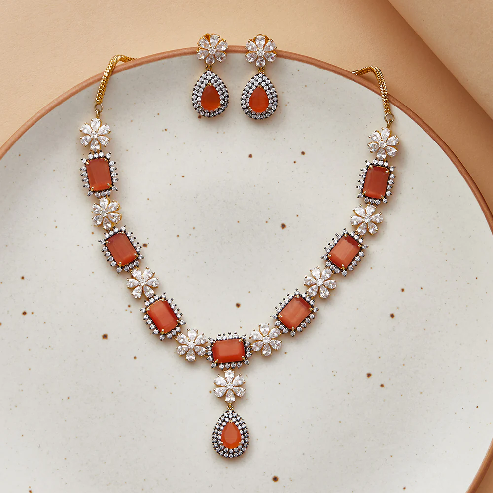 Designer Brass Necklace Set