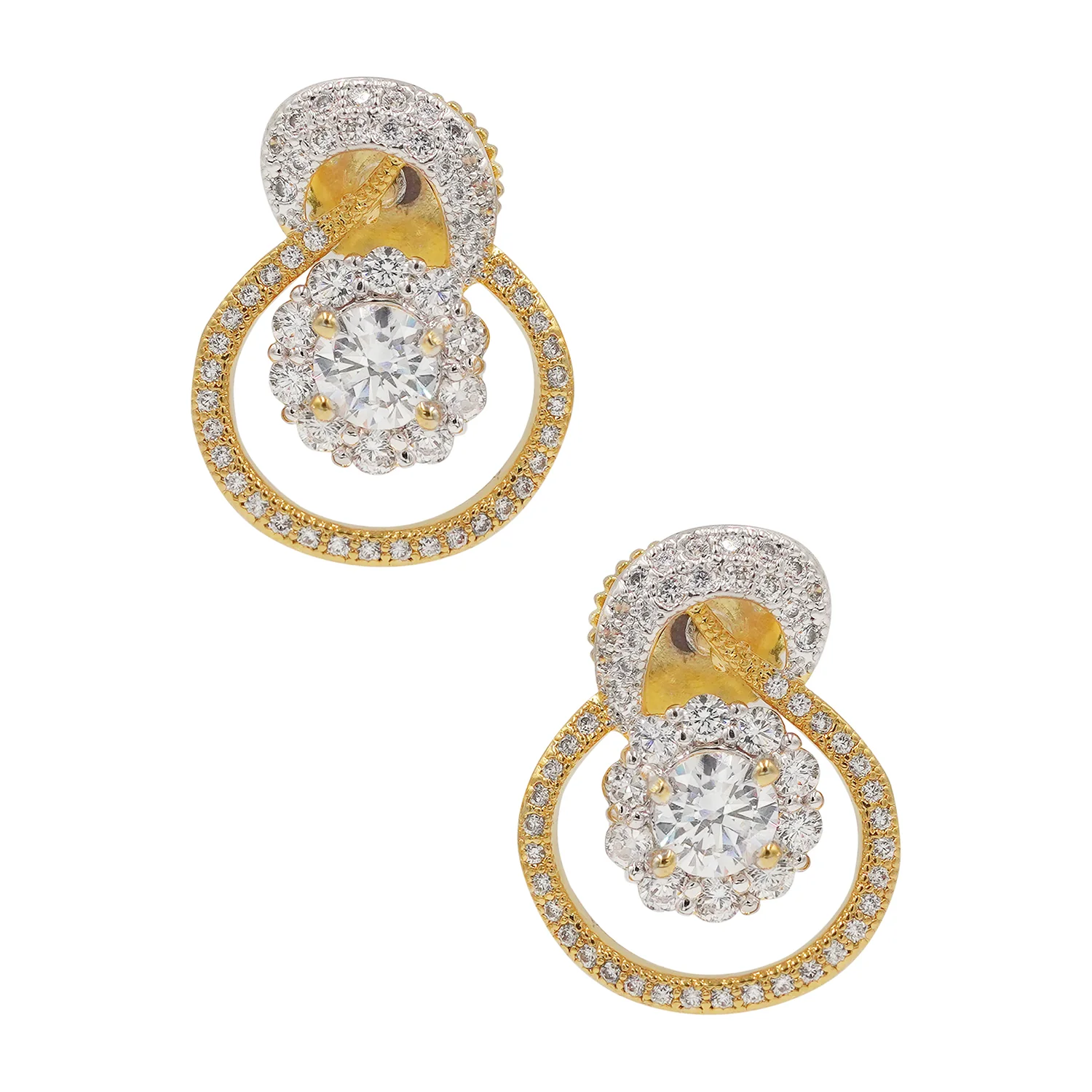 Designer CZ Sparkling Pendant Set - Image 4